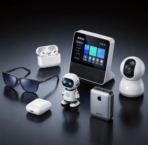 Apple's vision for integrated AI hardware ecosystem, connecting personal devices with home intelligence.