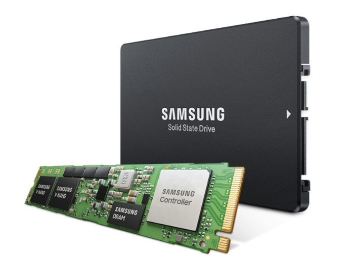 Internal architecture of data center SSD showing V-NAND technology and controller design