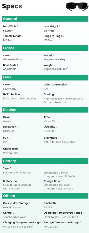 MILESEEY Horizon product specs and features list
