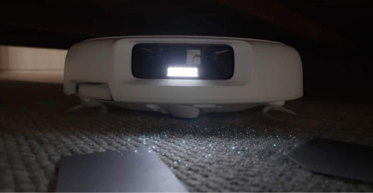 Dust detection lamp illuminating invisible particles