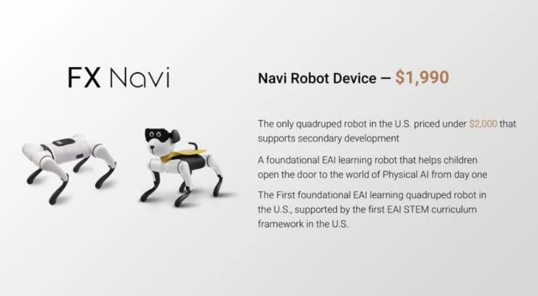 Faraday Future FX Navi quadruped robot $1,990 poster
