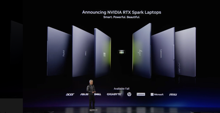 Jensen Huang presenting at COMPUTEX 2026 keynote stage