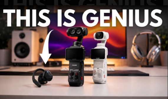 Insta360 Luna Ultra 黑白模型带头部追踪器