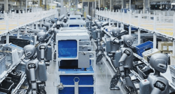 Unitree robotics factory with production line interior