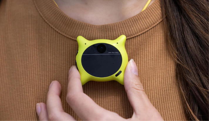 Yellow Looki worn on chest daily