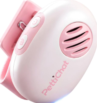 PettiChat pink pet translator device with clip and speaker grille